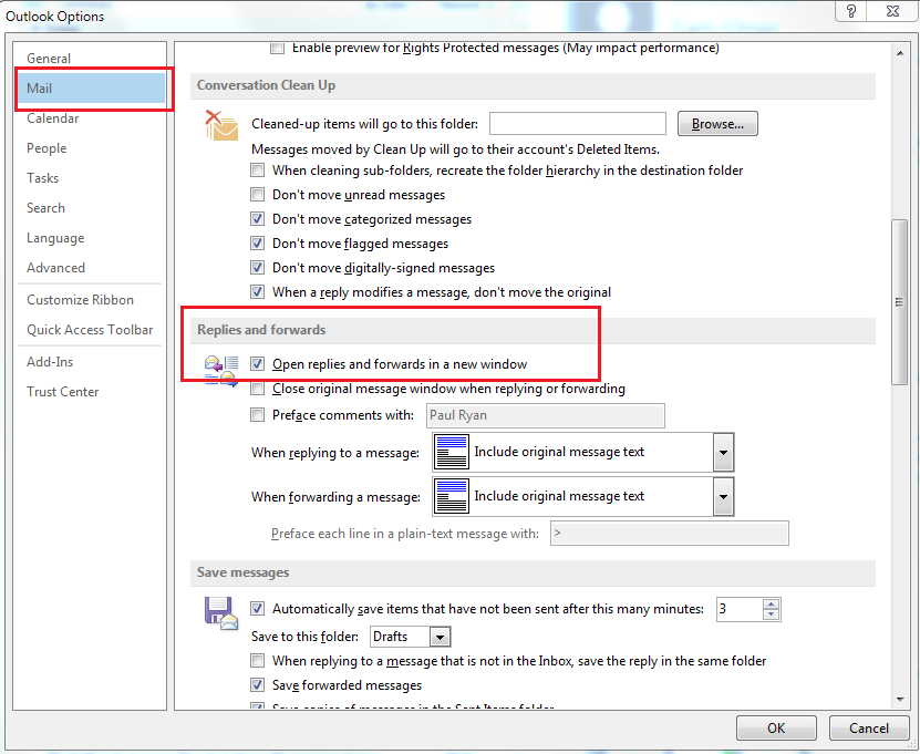 2717 how do i make my replies in outlook 2013 or 2016 appear in a pop